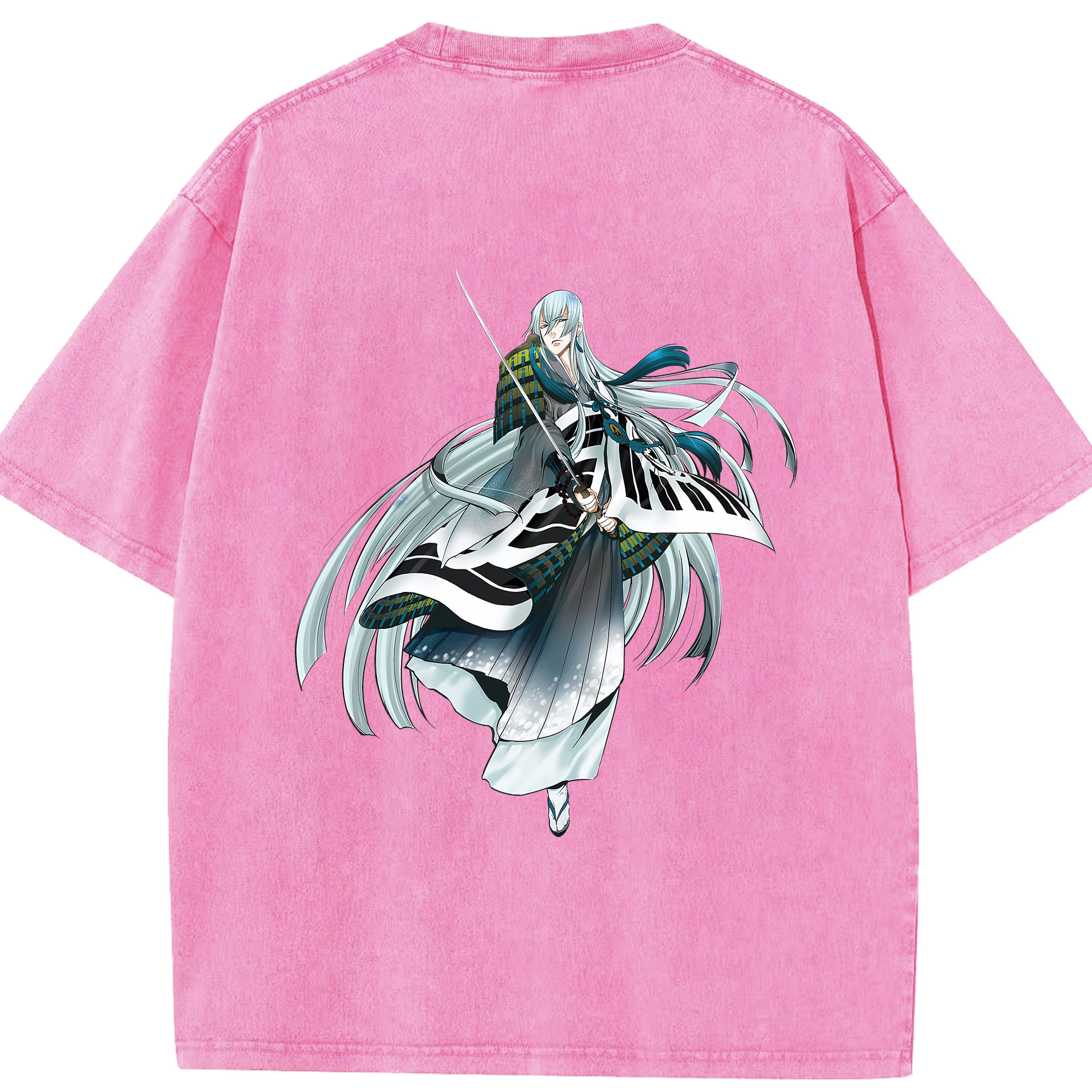 （画像用） 刀剣乱舞 Touken Ranbu 綿100% ヴィンテージ風 半袖Tシャツ（背面プリント）